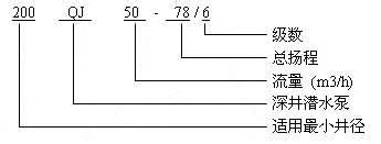 QJ深井泵型号意义